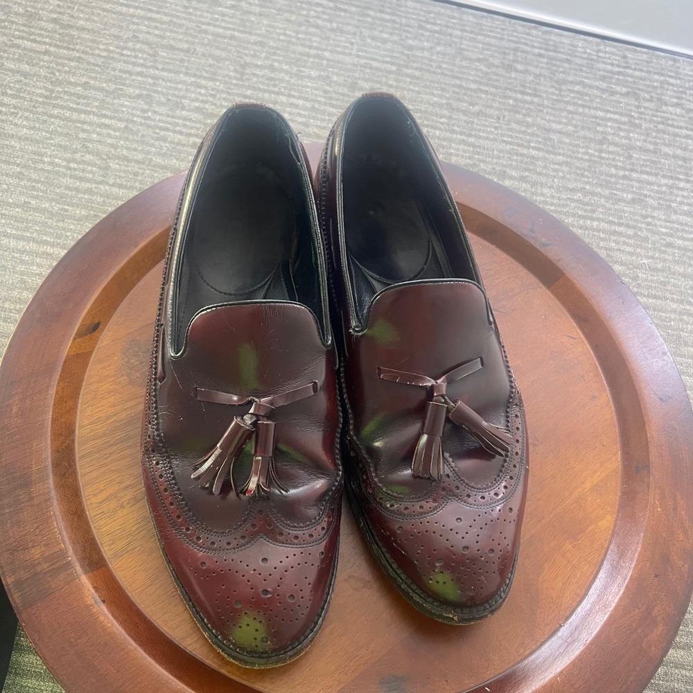 Florsheim Imperial Tassel Loafer Mens Wingtip Brogue Dress Shoes 9 D Burgundy